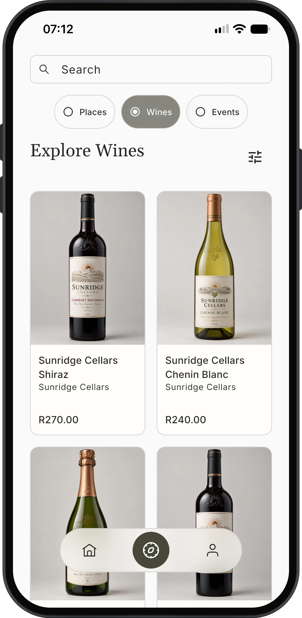 Explore Wines with wine cards and prices on Korkage